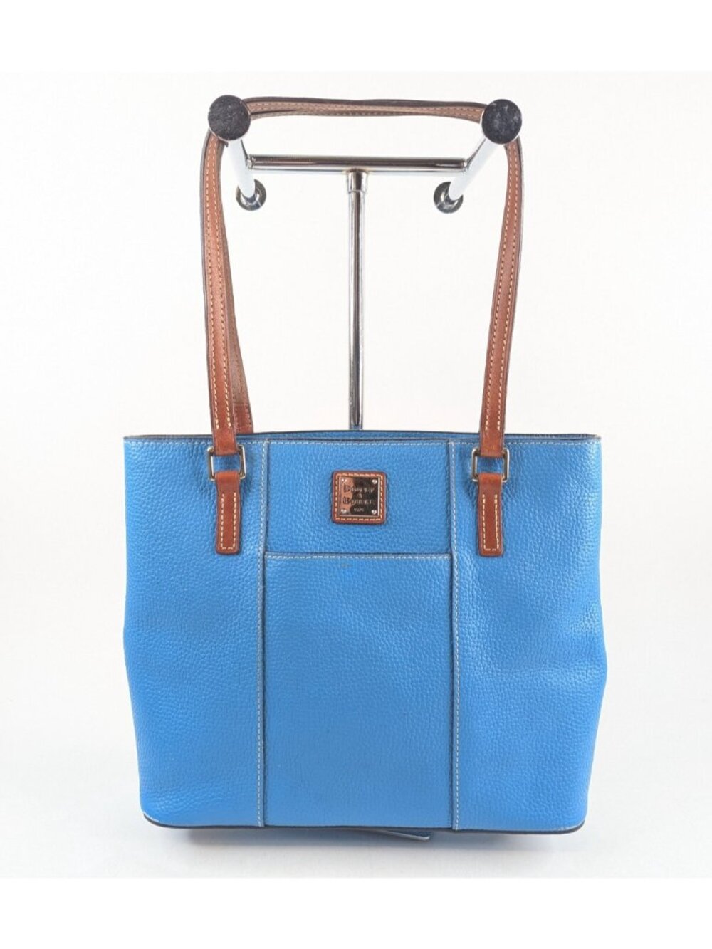 DOONEY & BOURKE Blue Pebble Grain Lexington Tote Purse Hand Bag - Picture 2 of 15